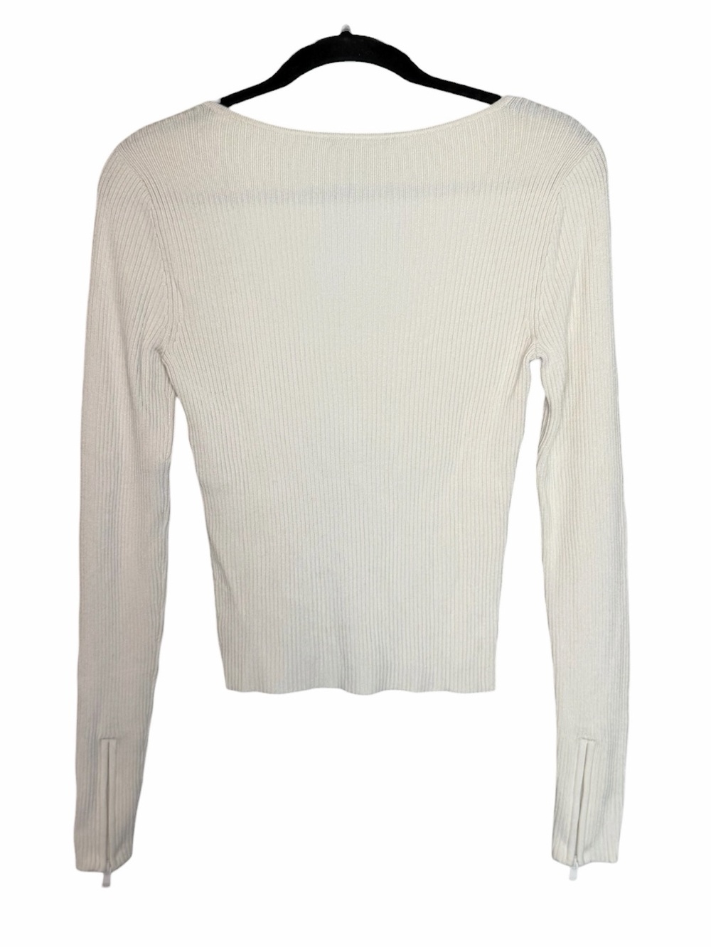 Frame Ribbed Zip Long Sleeve Top - Size Small - Picture 3 of 11